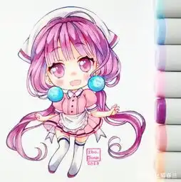  十二星座专属马克笔手绘,巨蟹座制服少女,双鱼座可爱值爆表