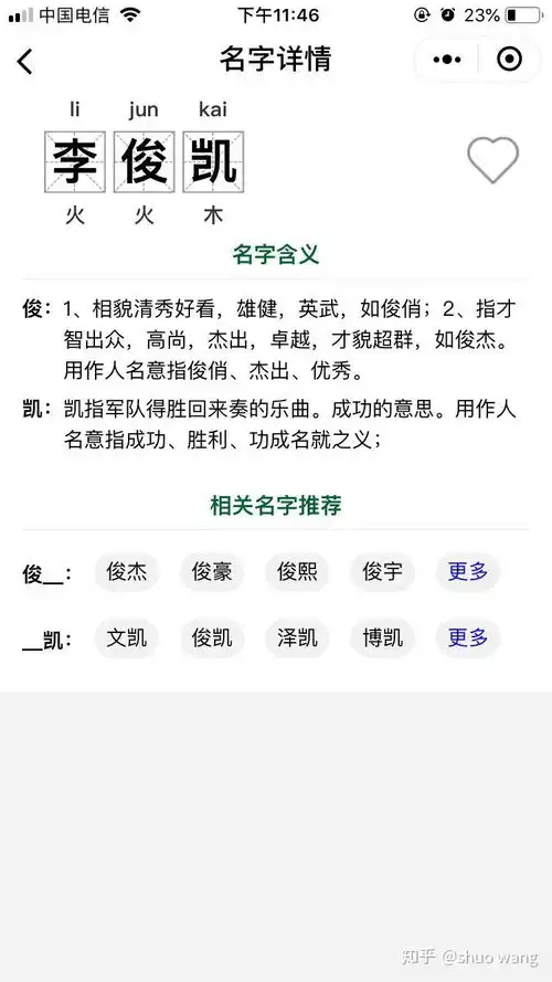 俊凯这个名字是什么寓意