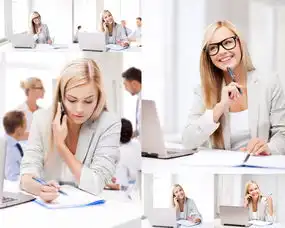  办公的职业女性摄影高清图片