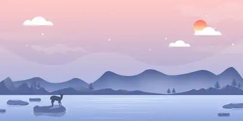  扁平化小清新手绘风景小鹿场景背景背景图片素材免费下载场景背景47242362像素