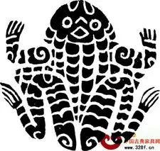  风水吉祥纹招财辟邪蟾蜍纹