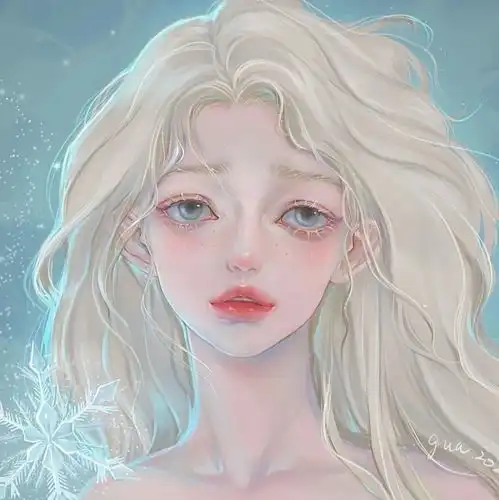  插画手绘头像山海有你,不怕千里