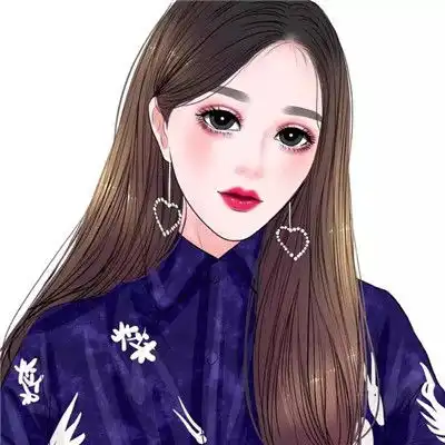  手绘卡通可爱美女头像我们画师真人作品分享