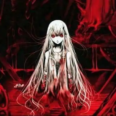  二次元病娇黑化少女图片恐怖血腥动漫图片