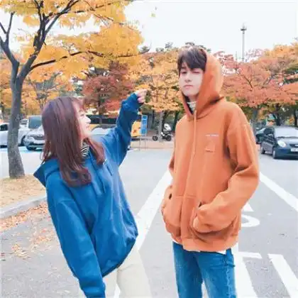  小清新情侣头像一男一女风景系,我陪你一起看风景