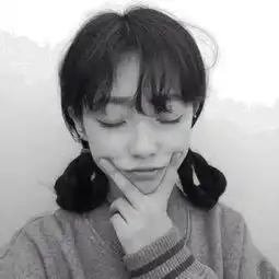 头像美女高清小清新大头像黑白头像