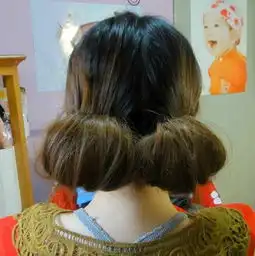  卡哇伊小花苞头发型扎法diy超萌女生发型