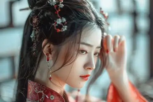  古典美女古风发型摄影图下载至来源处
