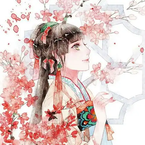 口罩女孩头像动漫古风