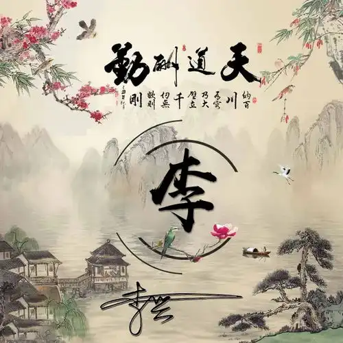  适合做姓氏头像朋友圈专属背景图,足足40张,留下你的名字