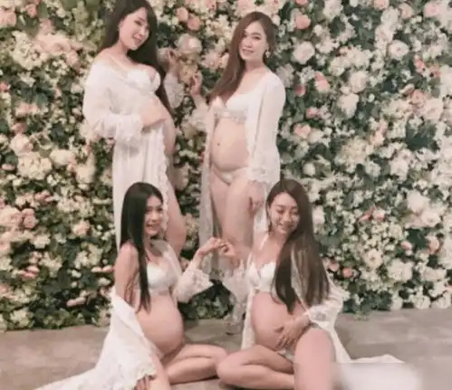  抖音闺蜜团走红,四位闺蜜同时怀孕,网友好羡慕背后的男人