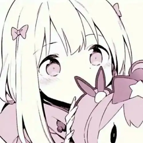  动漫女头粉色系心动动漫女生头像
