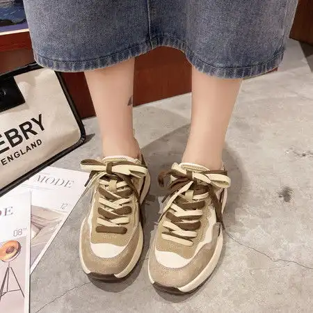  高级感老爹鞋女韩版春季新款ins潮小众百搭厚底运动休闲鞋