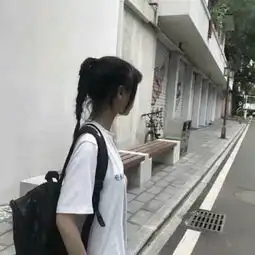  清纯女生头像背影图片