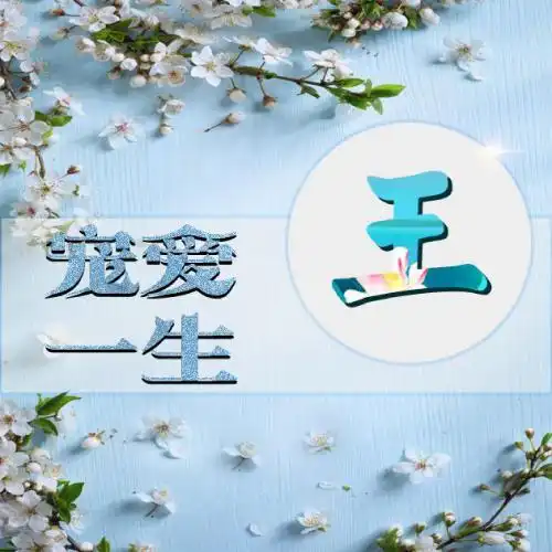  情侣姓氏头像带字图片,宠爱一生爱你一万年