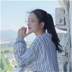  戴圆框眼镜的女生头像再戴上一顶帽子更显得个性了