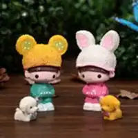  女友牵狗情侣头像卡通牵狗情头图片微信头像图片大全