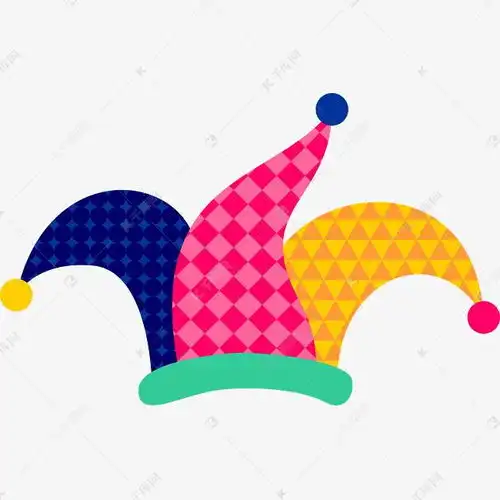  可爱彩色小丑帽装饰矢量透明png素材图片免费下载千库网