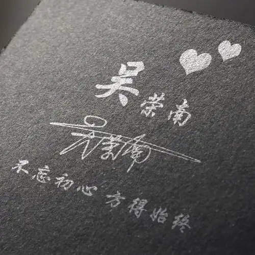  你该换个微信头像了,精选28张商务艺术签名头像,留下你的名字