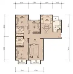  现代简约二居室106平米5万润泽公馆装修案例北京房天下家居装修网
