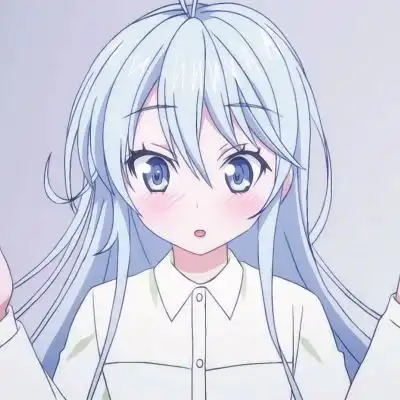  蓝色清新女生动漫头像,头像女生简单蓝色系