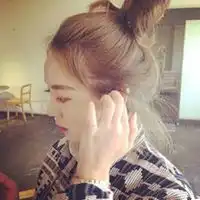 微信头像女丸子头侧面微信头像图片大全