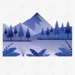  手绘山水自然风景插画素材图片免费下载高清psd千库网图片编号10912813