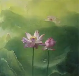  水墨画好看图片水墨荷花的美