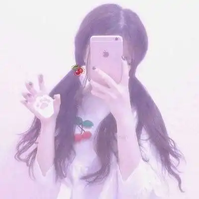  少女心头像粉色小清新真人和二次元女生头像