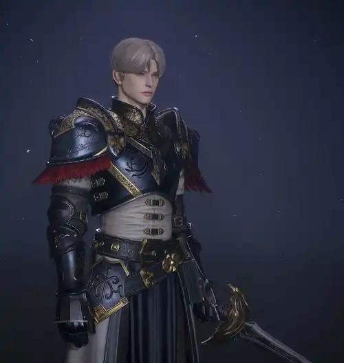  皇家骑士男性游戏角色设计