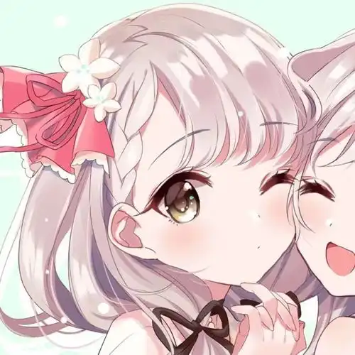  插画头像唯美两人闺蜜头像我和你比起来,真是小可爱见大可爱