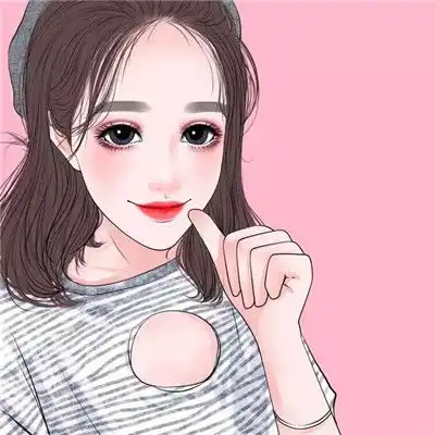  手绘卡通可爱美女头像我们画师真人作品分享