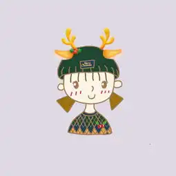  可爱女孩看过来圣诞手绘头像,拿走不谢
