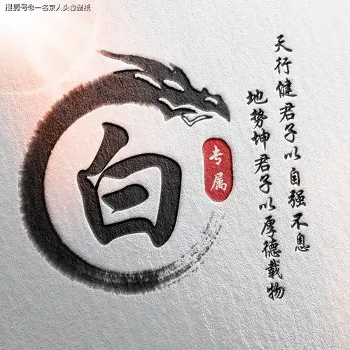  24张中国风水墨版微信姓氏头像,简约大气,有你的姓氏吗