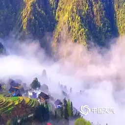 紫色山水风景微信头像云
