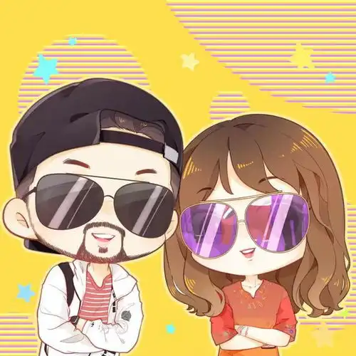 一张张真人q版的真人漫画微信头像,第一次陪女生朋友过生日