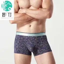  碧竹2条装男竹纤维u凸平角内裤男士平角内裤图片大全邮乐官方网站