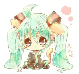  跪求初音q版猫耳图片