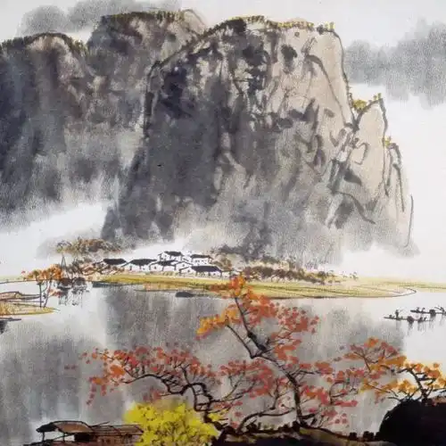  女画家余静山水画作品欣赏