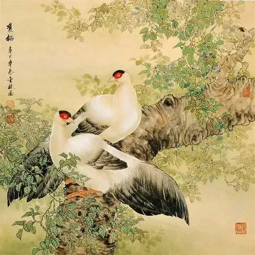  他的作品清新脱俗格调高雅