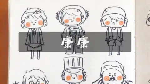 好阔耐的小人81种不同民族不同国家的小人简笔画装饰用