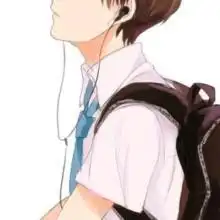  戴黑帽子黑口罩白耳机的漫画男生形象