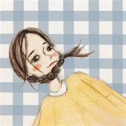  手绘女生头像唯美清新,侧身的,正脸的都有