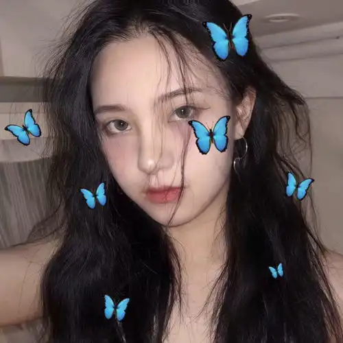 qq头像女生可爱圆形墨色