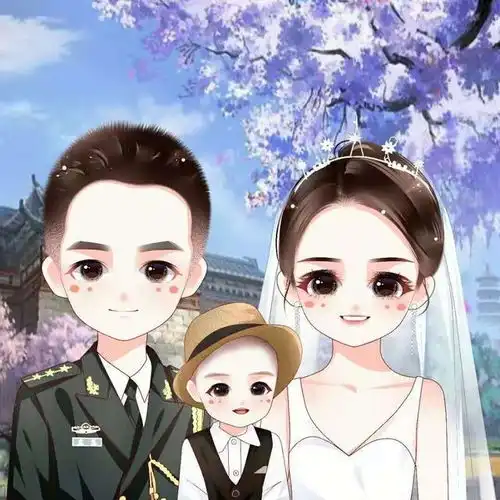  一张张真人q版的真人漫画微信头像,第一次陪女生朋友过生日