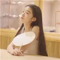  气质长发美女清纯直长发美女侧脸头像