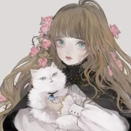  可爱卡通二次元女头,比较萌的少女人物插画