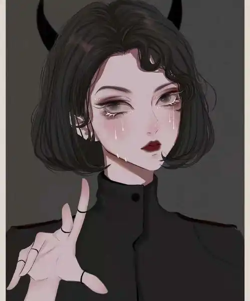 女生头像戴口罩 冷酷新