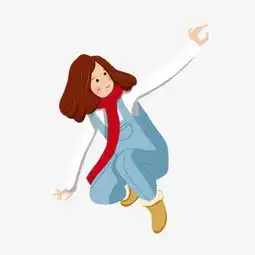  可爱蹲着的少女手绘免扣素材图片素材其他格式下载动漫人物大全