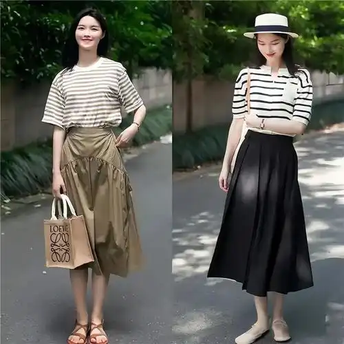  中年女人如何穿搭显高级t恤衬衫裙子就能优雅减龄,谁穿谁美